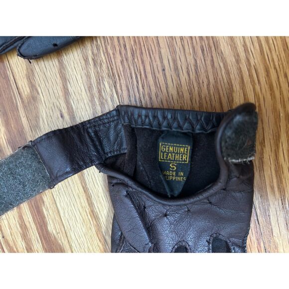 Vintage Leather Brown Leather Women's 80's Driving Size Small - Picture 5 of 6